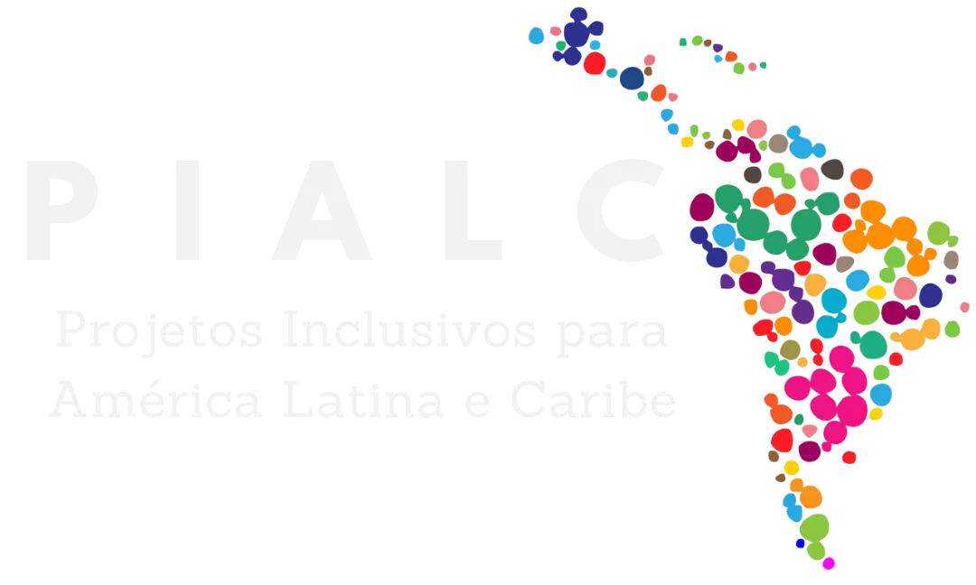 PIALC Projetos Inclusivos para América Latina e Caribe - logo withe